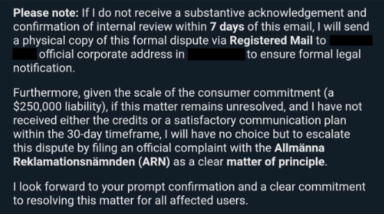 Mod645's tweet image. Been trying to reach a company for more than two months to solve an issue. 

Threatened with &quot;The National Board for Consumer Disputes&quot; in Sweden and got it solved in less than an hour. 

Don&apos;t give up people.
