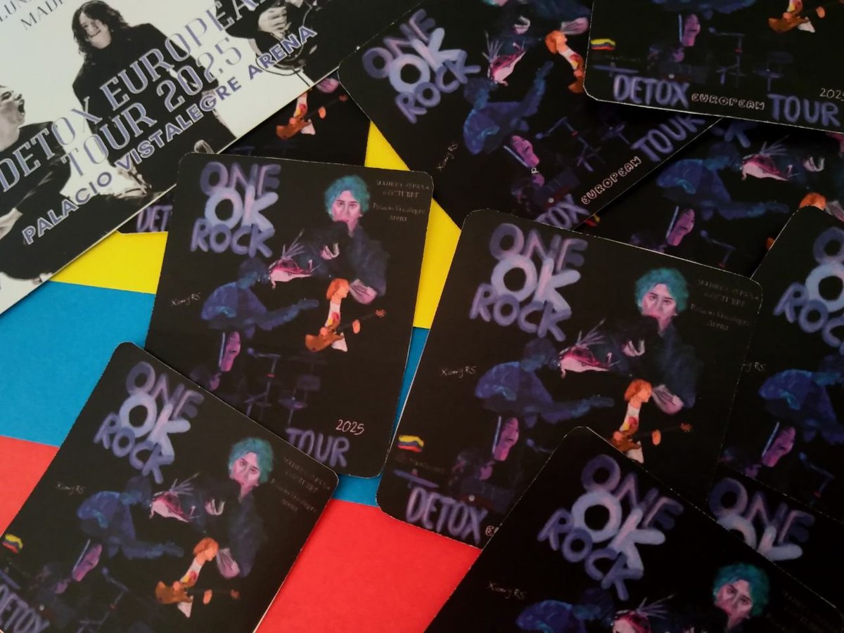 Me salieron pequeños pero es trabajo honesto y con mucho amor 

Freebies for One Ok Rock in Madrid 06/10/25 

<a href="/ONEOKROCK_japan/">ONE OK ROCK_official</a> 
<a href="/OORCOLOMBIA/">ONE OK ROCK COLOMBIA</a> 
 #OneOkRock #DETOXEUROPETOUR2025

P. D. : Mientras se nos hace el milagrito de
One Ok Rock en COLOMBIA. Colombia va a ONE OK ROCK 💛💙❤️