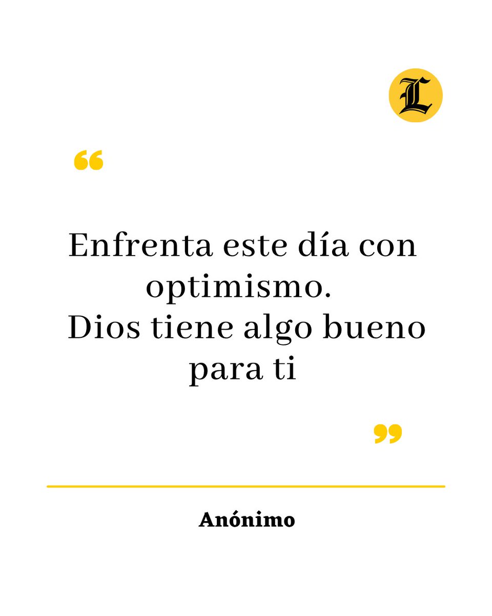 ListinDiario's tweet photo. #FraseListín l Buenos días, lectores.

#LoVivimosConElListín #ListínDiario https://t.co/DhKtvE1KJ6