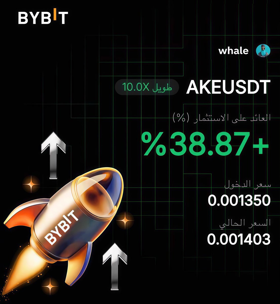 TwhaleT1's tweet photo. على ربح ومستثمرين بانتظار مراكز أفضل
مع صفقة نهاية جلسة #تداول_العملات_المشفرة الاسبوع عملة #ake بيتم تحديث الصفقة 

#bybit #crypto #Trump #ParisFashionWeek #السوق_الامريكي #btc #strategy #investment https://t.co/MrAKSHKZJQ