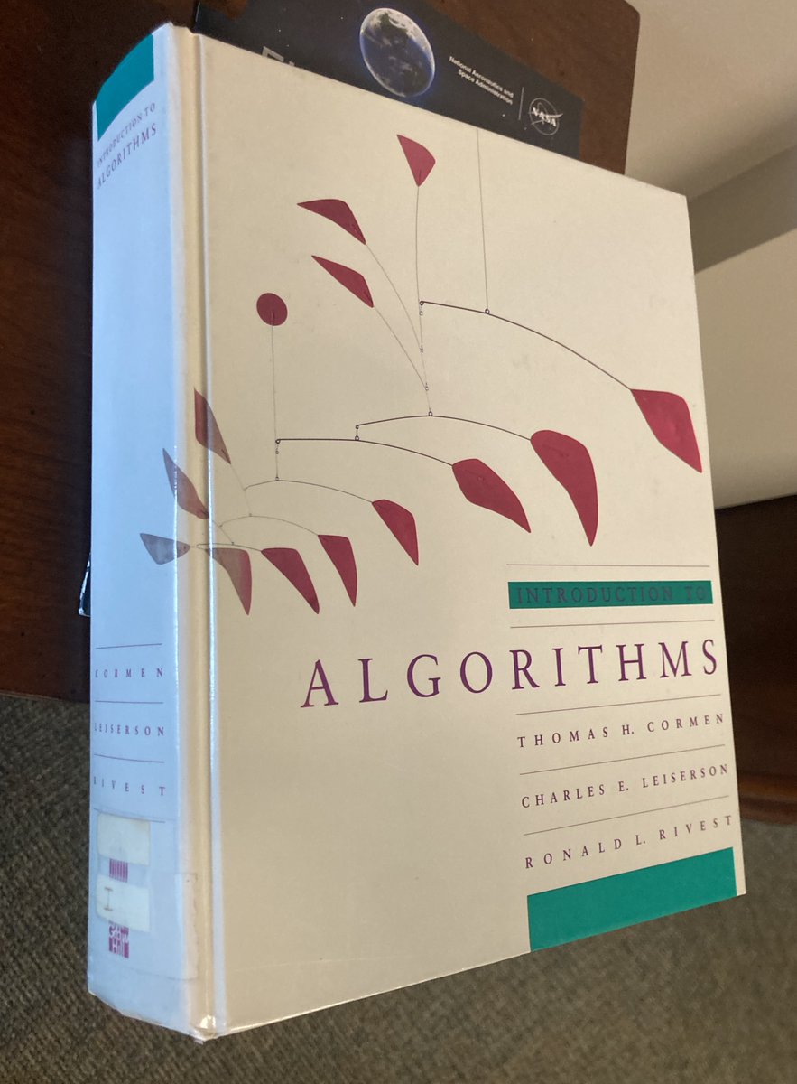 HiroNishikawa's tweet image. &quot;Introduction to Algorithms&quot;, Thomas H. Cormen. Charles E. Leiserson. Ronald L. Rivest. One of the books at NIA inherited from ICASE, NASA Langley (1972-2002). I&apos;ve used this book when I needed to speed up an agglomeration algorithm for FUN3D in around 2008; I ended up…
