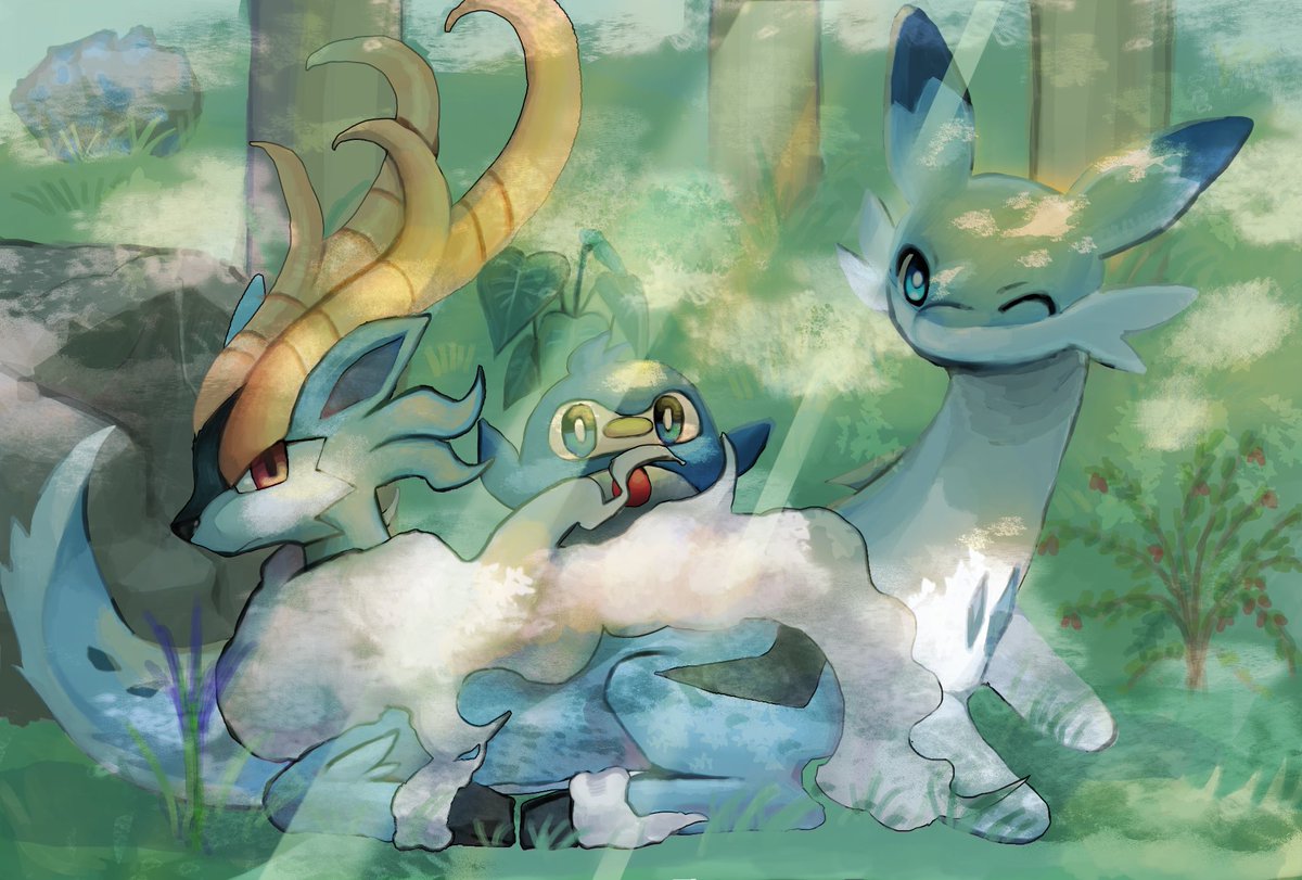 そういえば正式リリースおめでとうございます～
前に描いたパルワールドのファンアート ！#PalworldArt