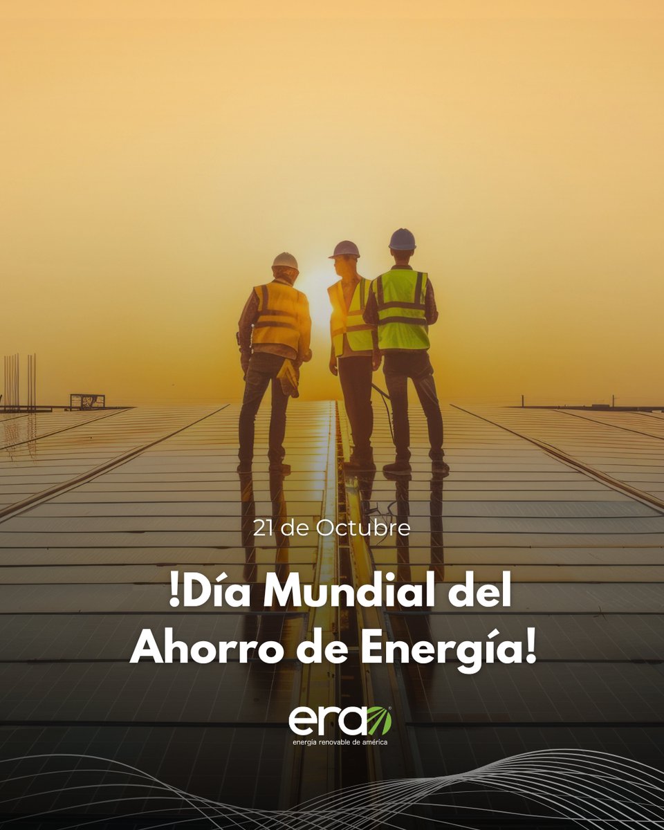 Hoy celebramos el Día Mundial del Ahorro de Energía recordando que cada acción cuenta. En ERA transformamos la energía del sol en bienestar para tu hogar y en un futuro más limpio para todos. 

#EnergíaLimpia #ERAcontigo #PanelSolar #diamundial #ahorroenergia #21octubre