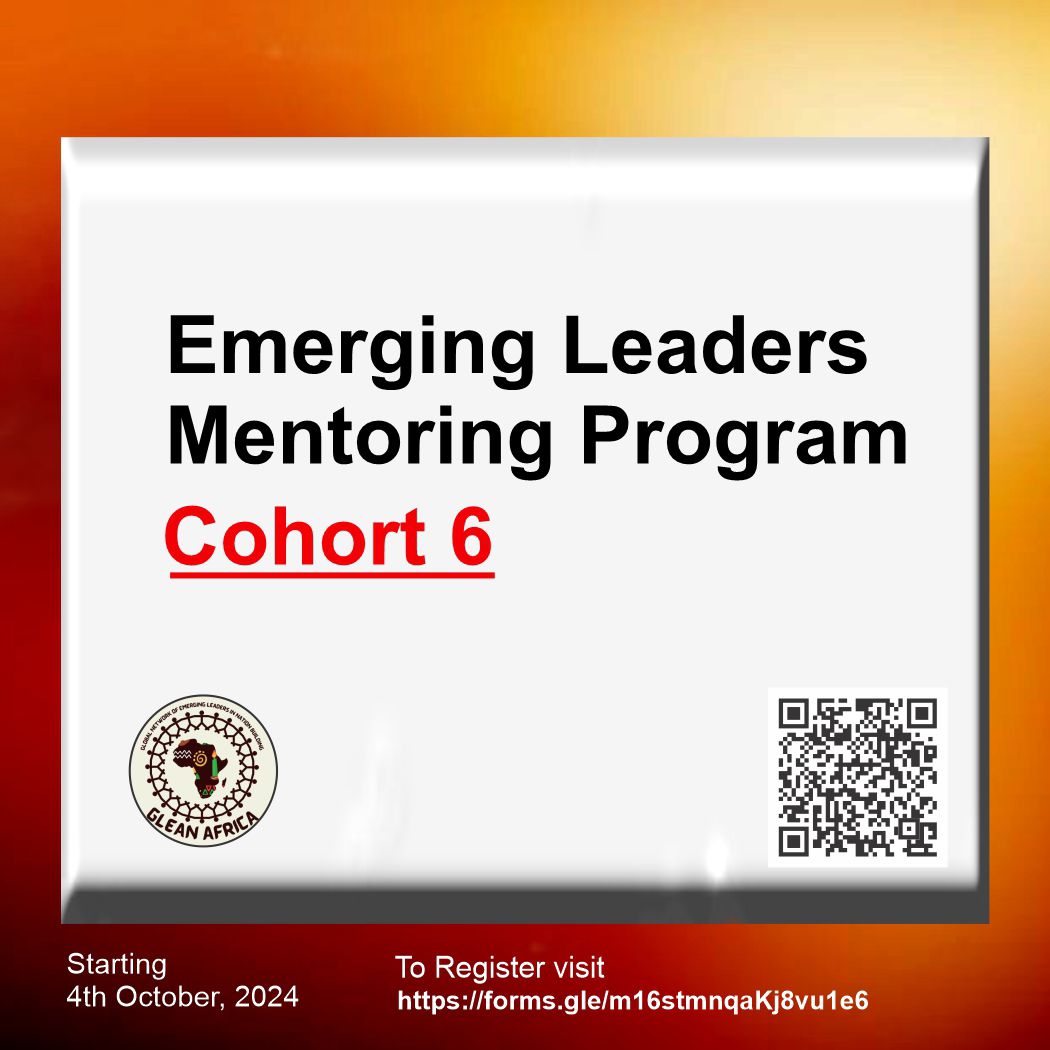The Global Network of Emerging Leaders in Nation Building invites you to join the Glean Africa Emerging Leaders Mentoring Program. ELMP COHORT 6.  forms.gle/m16stmnqaKj8vu…