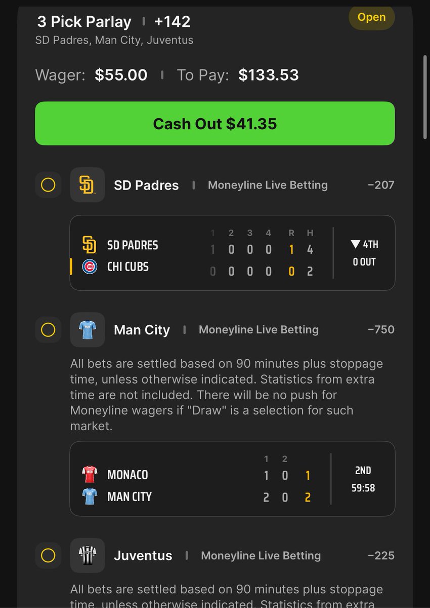 Cash_Out_DFS's tweet photo. #DraftKings  L I V E 

#GamblingX | #Moneylines | #MLB | #Soccer https://t.co/dkF880APDM