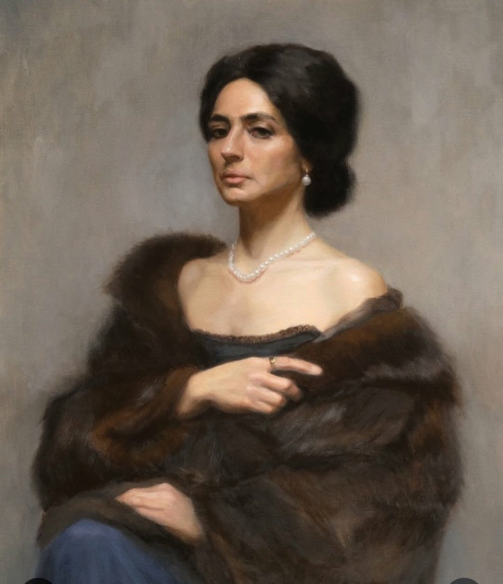 Portrait feom life by Susanne Sundby  - oil on canvas #portrait #art #florence #figurativeart