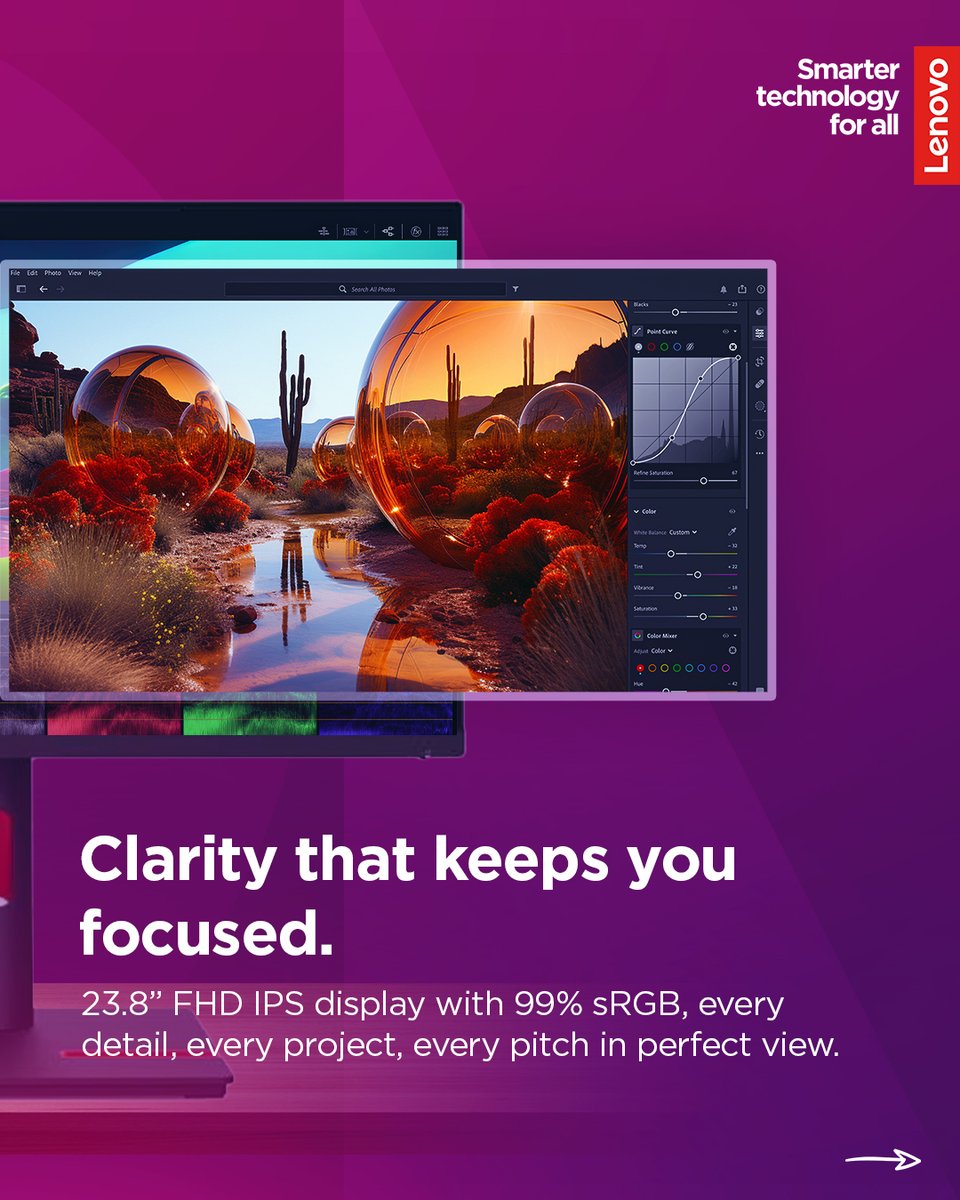 Lenovo_in's tweet image. Clarity. Comfort. Productivity.
The ThinkVision T24i-30 delivers a 23.8" FHD IPS display, TÜV-certified eye care &amp;amp; full ergonomic flexibility—built for modern business focus.

Read more: lnv.gy/4nuo2l9

#Lenovo #SmarterTechnology #ThinkVision