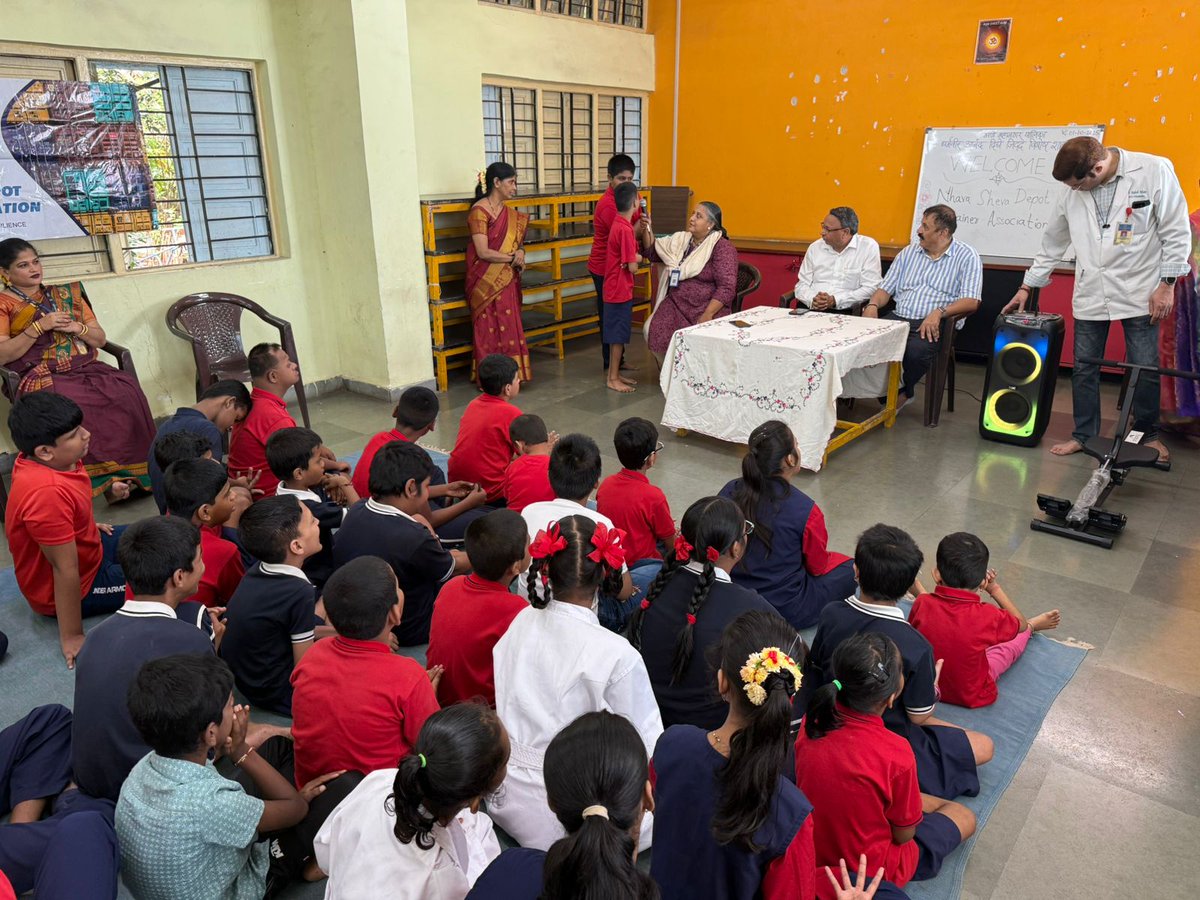 nsdca59782's tweet photo. At the Nhava Sheva Depot Container Association, (CSR Activity) small steps can create lasting change.

Our President, Mr Anil Singh, and Secretary General, Mr Sandeep Naik, visited Dharmaveer Anand Dighe Jiddh School, Thane, to spend time with the children, share moments of joy, and contribute thoughtful and meaningful additions — bringing music to their celebrations and adding energy to their daily activities.

This initiative serves as a reminder that true growth extends not only to trade and logistics but also to uplifting the communities around us. 💙