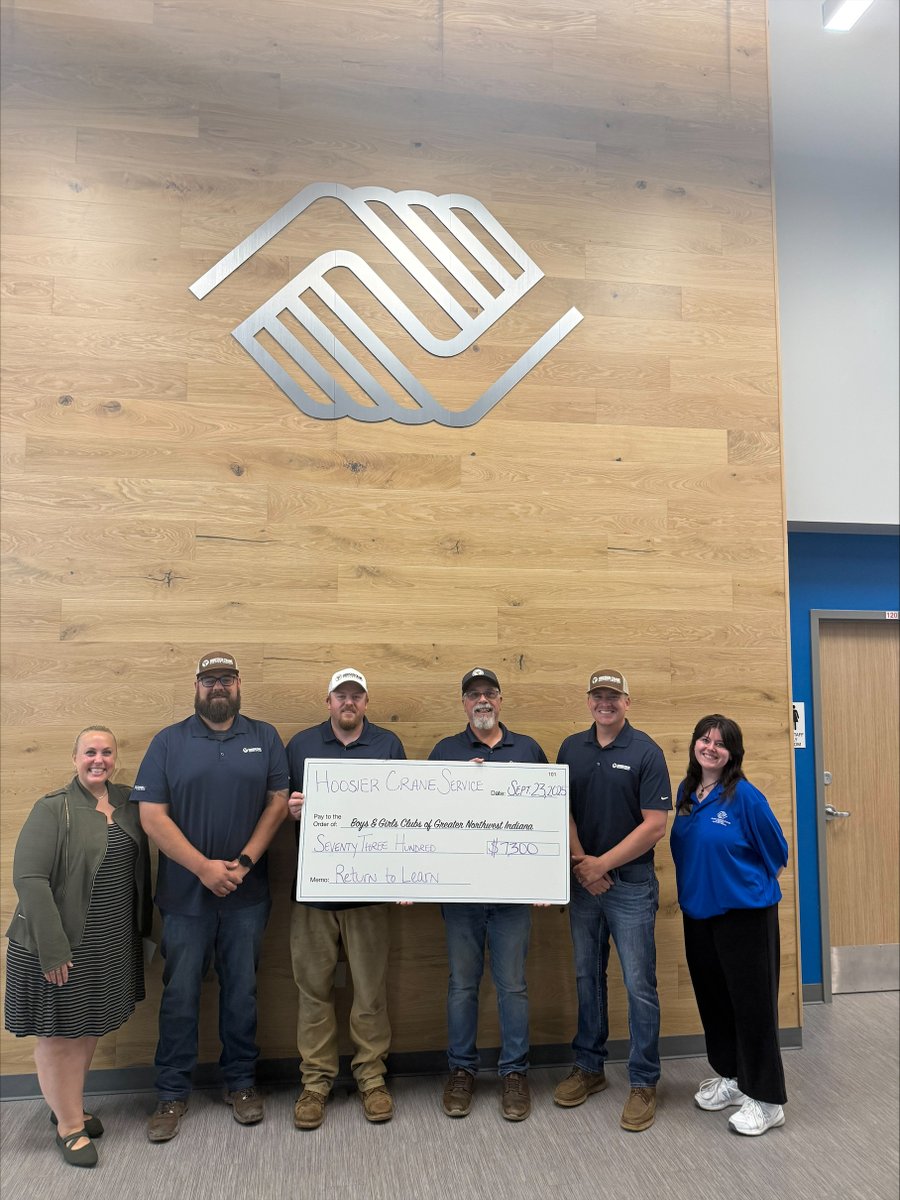 Hoosier Crane is proud to donate a total of $35,100 to the Boys &amp; Girls Club! With the money raised at each golf outing and the HCS match, we donated:
$19,300 to the Boys&amp;Girls Club of Elkhart
$8,500 to the Keenan-Stahl Boys&amp;Girls Club
$7,300 to the Boys&amp;Girls Club of NW Indiana