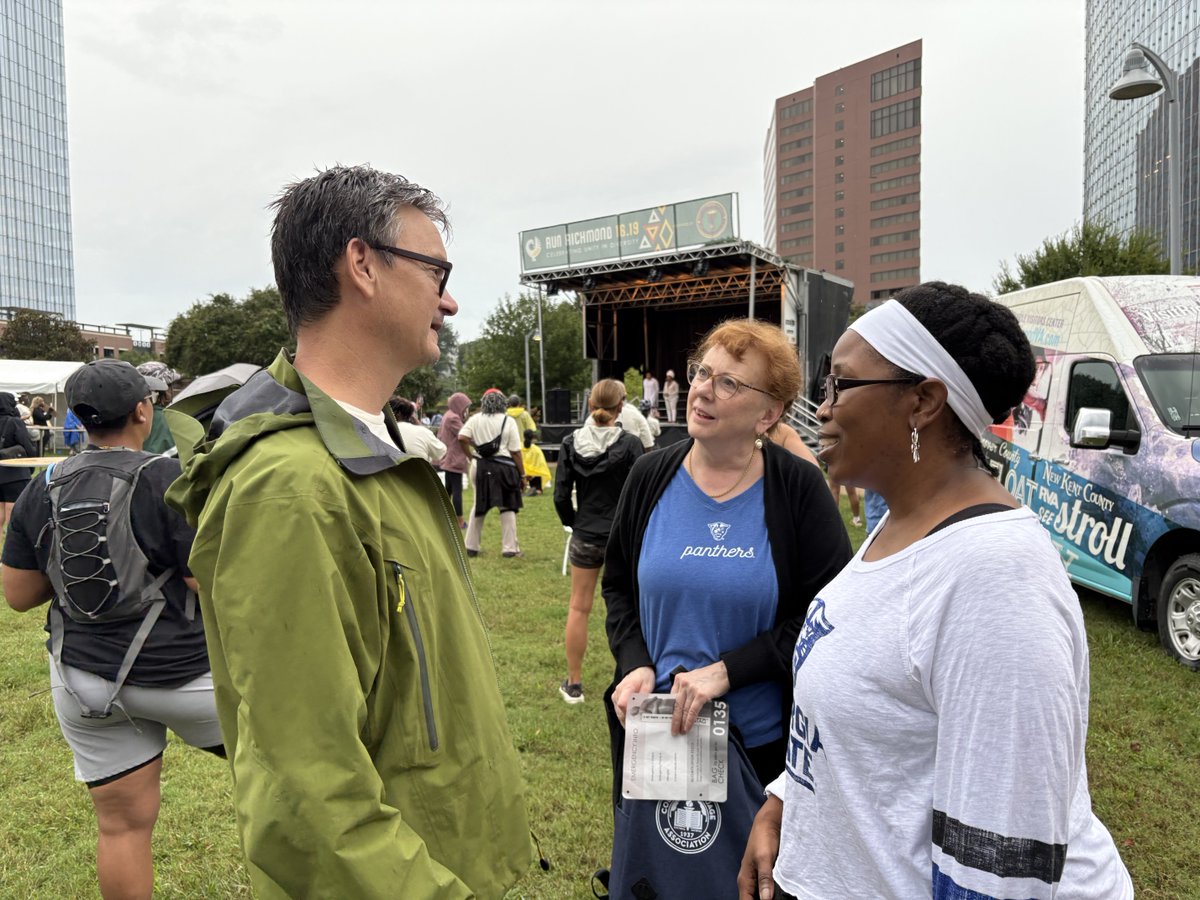 The GSU CSAD Roots Team–Dr. Elizabeth West, Dr. Renee Schatteman &amp; GRA Carla Gomez–joined a thousand+ participants for the Djimon Hounsou Foundation's 4th annual Run Richmond 16.19, securing medals as they crossed the 6.19k run/walk line! #runrichmond1619 #csadreads #thestateway