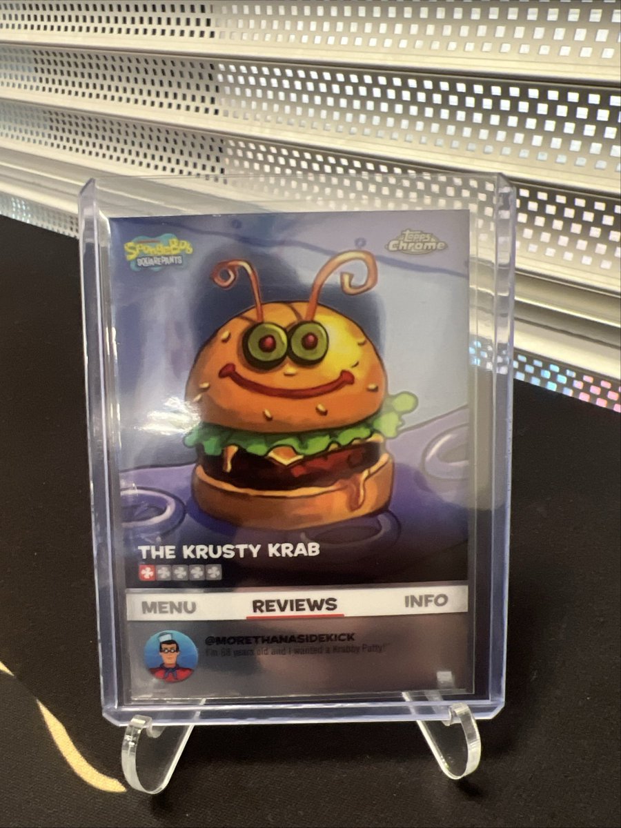 BasedCardGuy's tweet image. Check out 2025 Topps Chrome SpongeBob The Krusty Krab Reviews PipSqueak Patty ebay.us/m/ZTDp8g #eBay via @eBay  #Spongebob #SpongebobChrome #TBBReposts #TBBCrew #Topps #ToppsChromeSpongebob #ToppsChrome