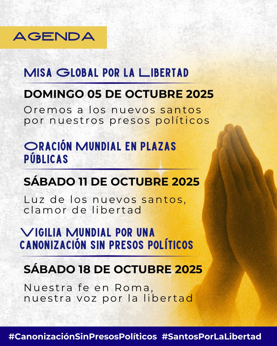 clippve's tweet image. 📣CONVOCATORIA | Campaña por una Canonización en Libertad

La canonización de los beatos José Gregorio Hernández y Carmen Rendiles es un signo de esperanza que refleja la fe y el sentir del pueblo venezolano. Inspirados en sus vidas de servicio, compasión y justicia, esta…