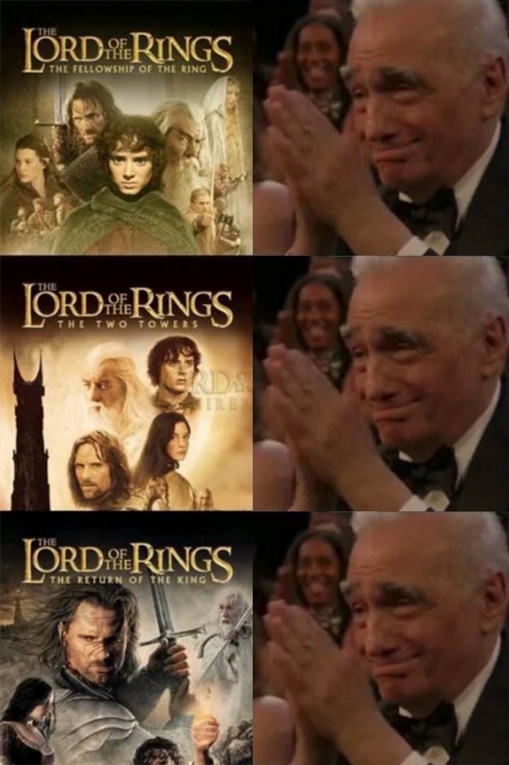 The Lord of the Rings trilogy is the definition of perfection. 👏