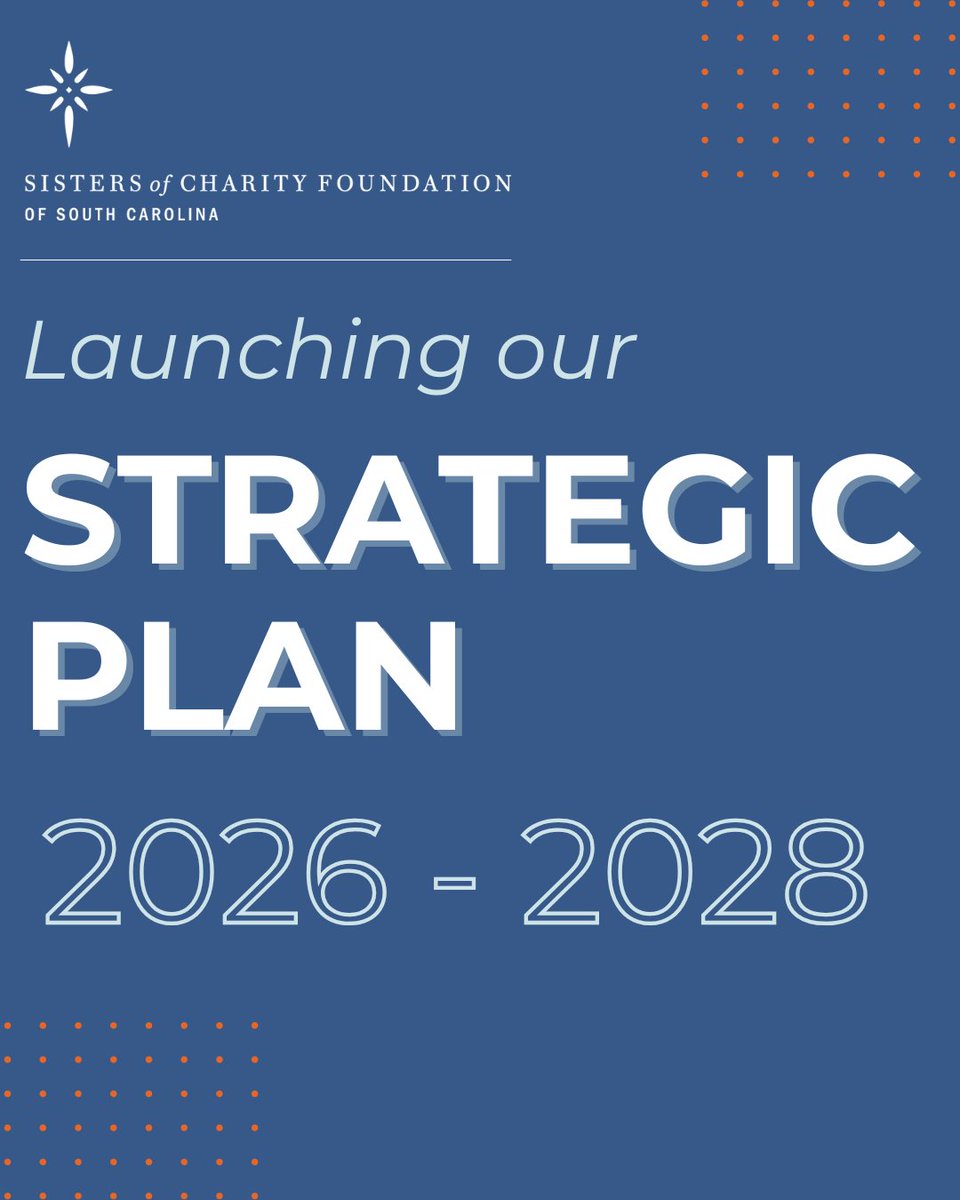 SCFSC's tweet image. It’s here! We&apos;re grateful to be launching our new 2026–2028 Strategic Plan today. 

This new plan calls us to center our work in systems change, leaning into three focus areas:
📈 Economic mobility
🏠 Housing security
🏥 Health Care

➡️ Learn more here: sistersofcharitysc.com/strategic-plan