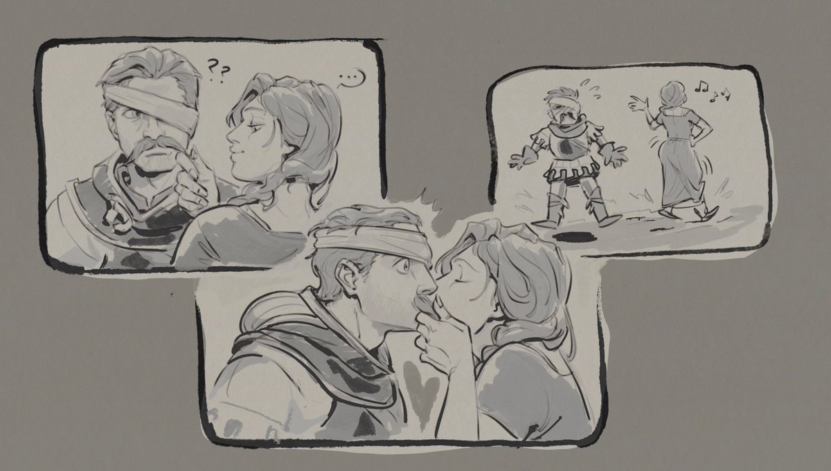 fluffyells's tweet image. Inktober Day 1: Mustache – feat. zizkat ♡