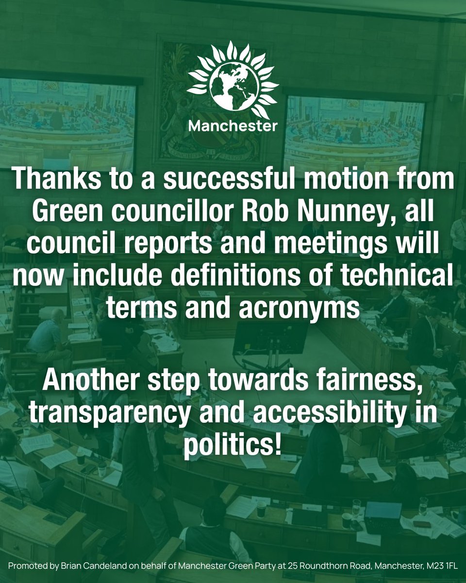 Great work from our Green councillors, championing accessibility and transparency in Manchester City Council! 💚