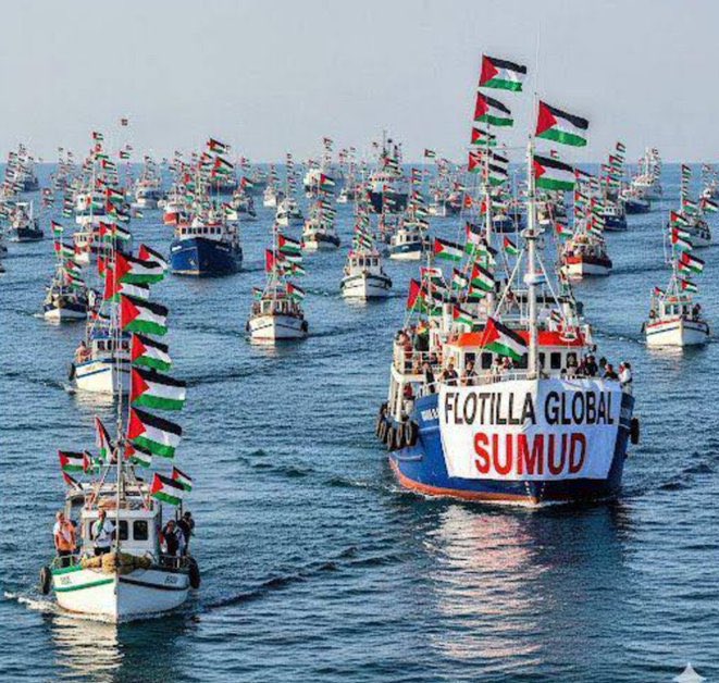 Gazze’nin yanında olmak, insanlığın yanında olmaktır.

Sumud Filosu sadece bir yolculuk değil; kardeşliğin, dayanışmanın ve vicdanın yükselen sesidir.

Dualarımızla ve tüm kalbimizle Gazze’nin ve Sumud’un yanındayız; gözümüzü Sumud’dan ayırmıyoruz! 🇵🇸
#FreePalestine