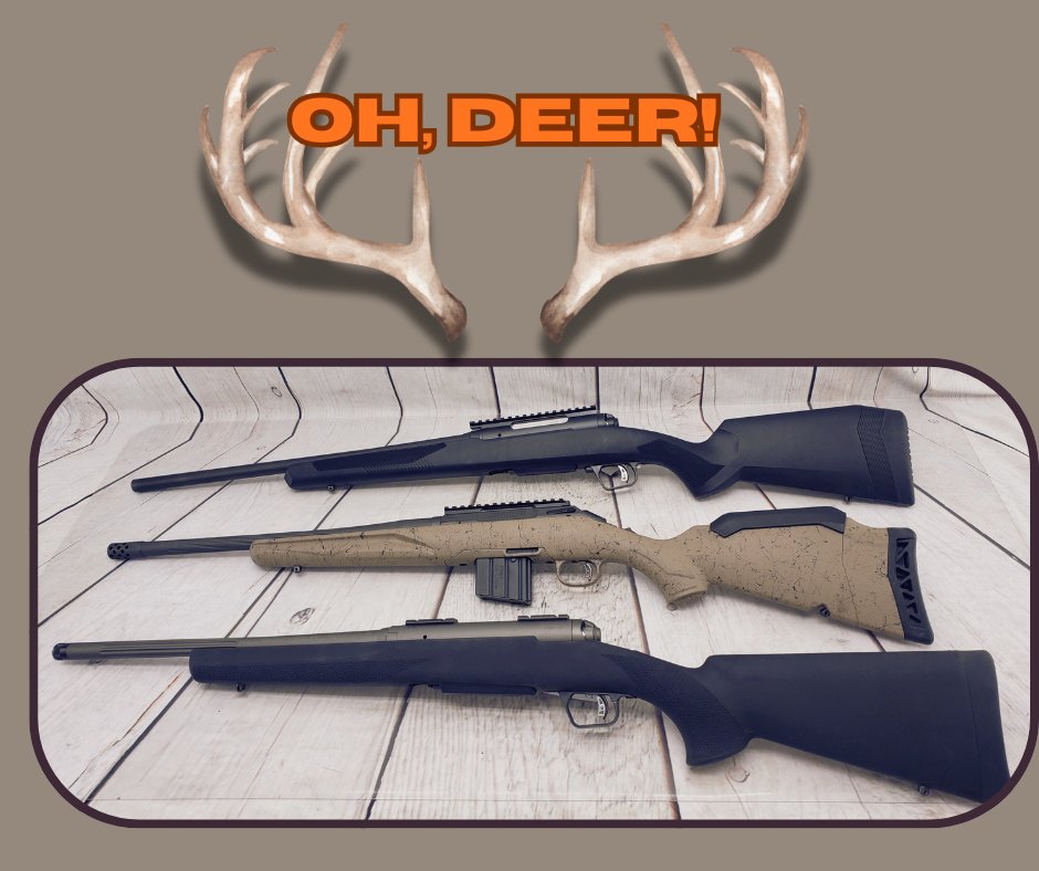 tradepostpawn's tweet image. Happy Firearm Friday!
🦌 Oh, Deer! 🦌
Deer season’s almost here—time to get ready. We’ve got solid options in stock for your next hunt. Don’t wait ‘til it’s too late!
#DeerSeason #HuntingSeason #ShopSmallShopLocal #TradingPostPawn #OutdoorLife #HuntersOfTwitter #HunterLife