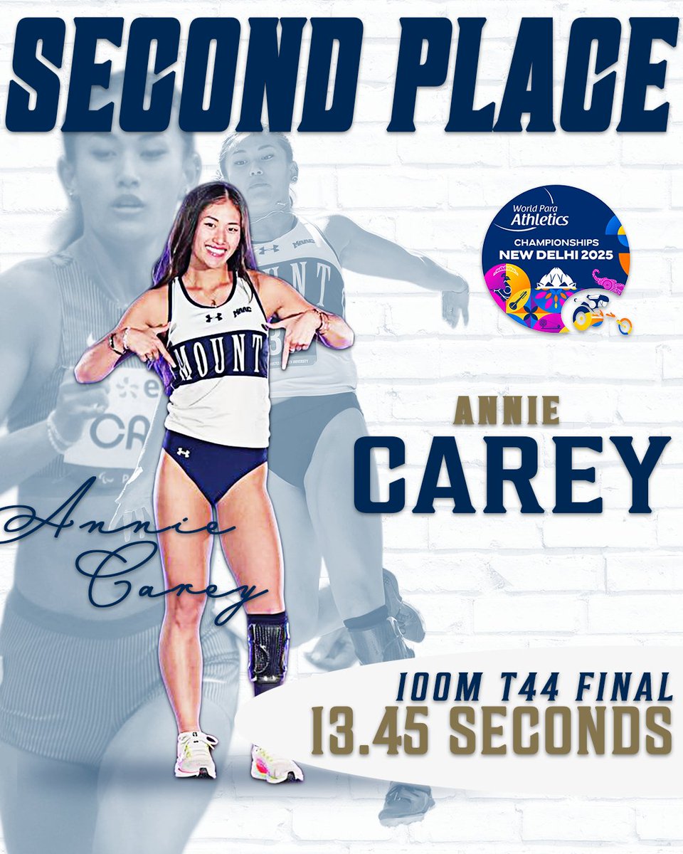 Congrats to Annie Carey for capturing second place in her first event at the World Para Athletics Championships! 

#GoMount