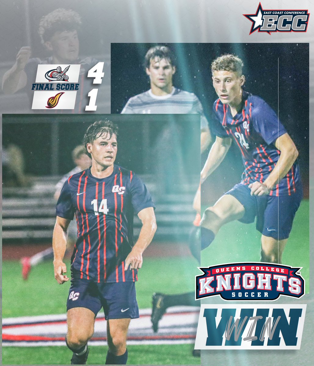 Queens College Knights (@qcknights) on Twitter photo ๐๐๐๐๐๐๐ ๐๐๐โผ๏ธ A pair of goals in each half propels Men's Soccer to a 4-1 <a href="/ECCSports/">East Coast Conference</a> victory over District of Columbia to begin the road stand! #knightnation
Full recap to follow ๐๐๐๐๐๐๐ ๐๐๐โผ๏ธ A pair of goals in each half propels Men's Soccer to a 4-1 <a href="/ECCSports/">East Coast Conference</a> victory over District of Columbia to begin the road stand! #knightnation
Full recap to follow