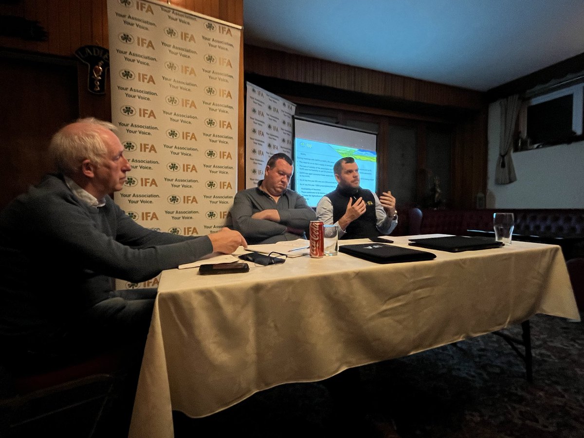 Leitrim <a href="/IFAmedia/">Irish Farmers' Association</a> County Executive meeting tonight with Donal O Callaghan policy executive animal health presenting on current AH campaigns. TB, BTV, BVD all topical.