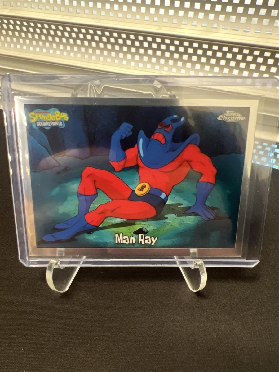 BasedCardGuy's tweet image. Check out 2025 Topps Chrome SpongeBob 25th Anniversary #8 Man Ray ebay.us/m/xT17US #eBay via @eBay #Spongebob #SpongebobChrome #TBBReposts #TBBCrew #Topps #ToppsChromeSpongebob #ToppsChrome