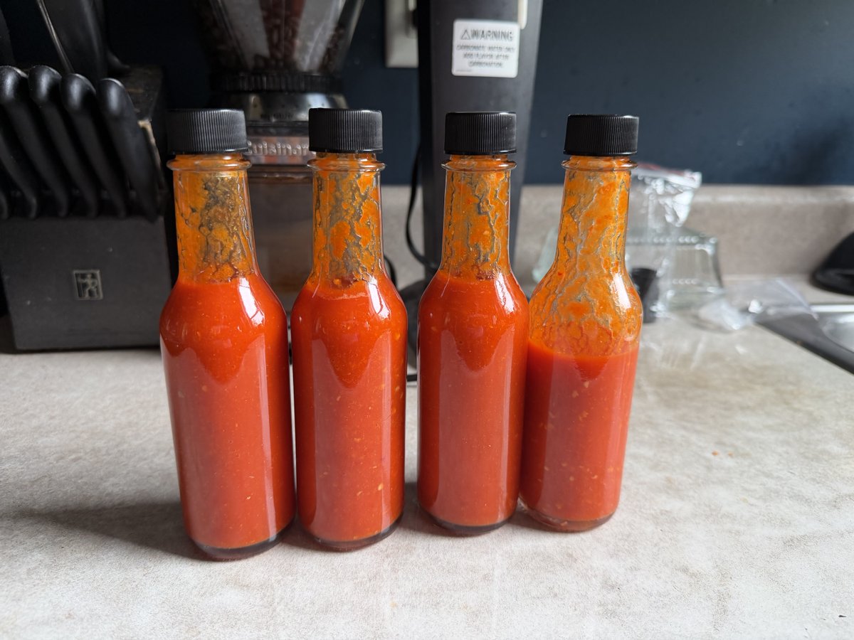Homemade Tabasco sauce. So hot your grandchildren will be born with the memory of it