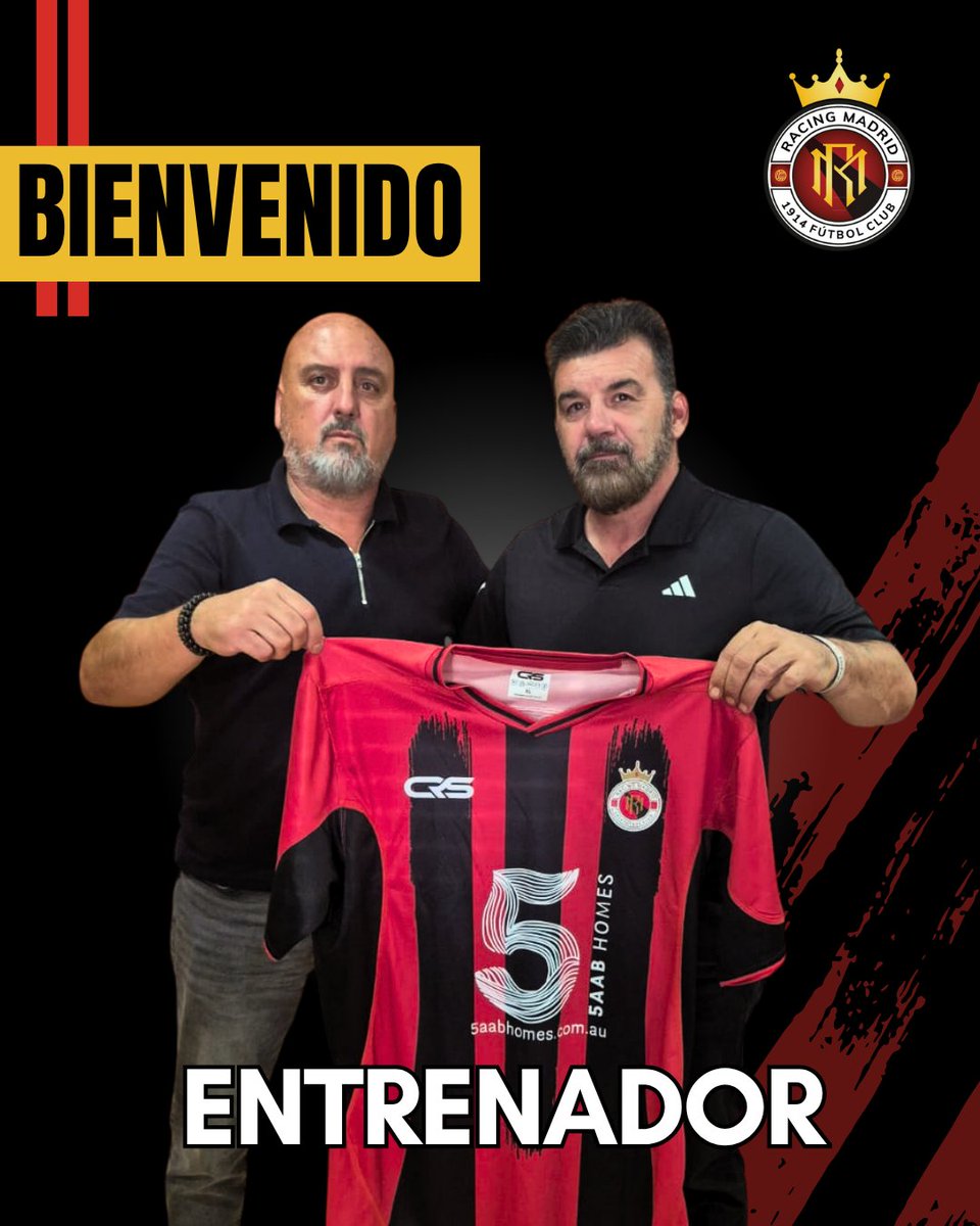 📢 OFICIAL | Emilio Ferreras, nuevo entrenador rojinegro.

Con amplia experiencia en Tercera y Segunda RFEF (Fuenlabrada, Getafe B, Real Jaén), llega al Racing Madrid 1914 FC para liderar al primer equipo.

❤️🖤 ¡Bienvenido, míster!