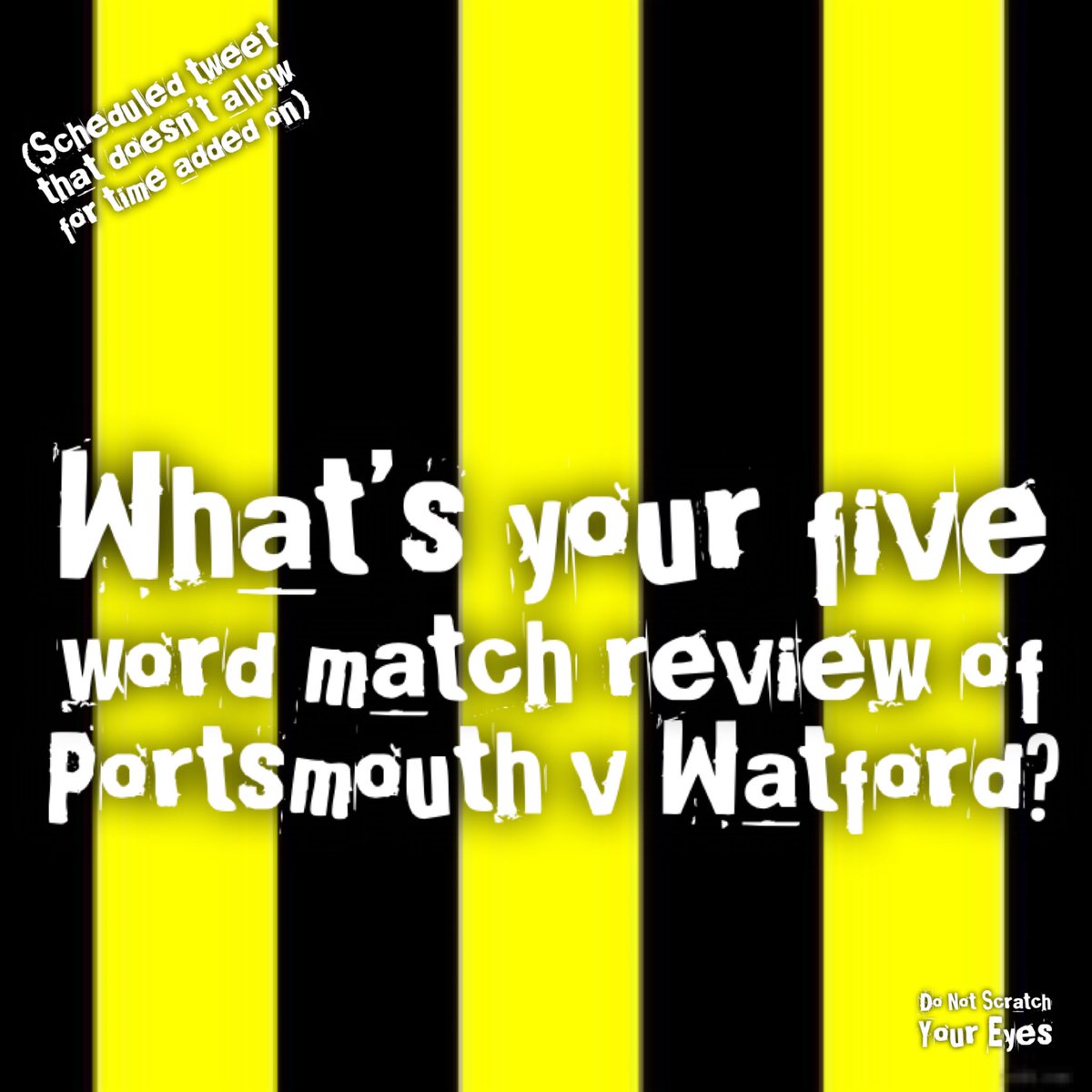 Do Not Scratch Your Eyes Watford FC Podcast 🐝 tweet media