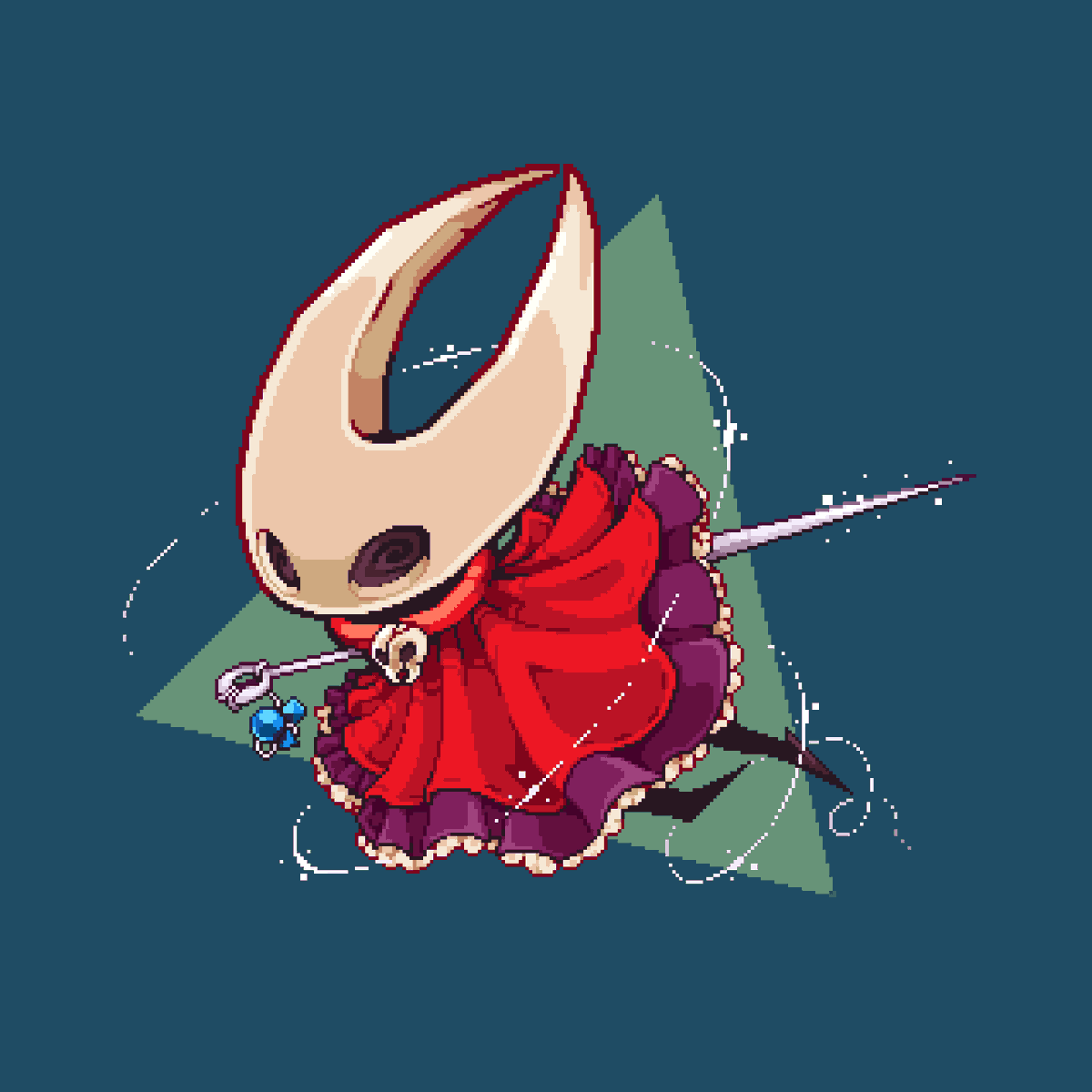 Hornet Commission. I Will Finish it later.
#silksongfanart #ドット絵  #pixelart