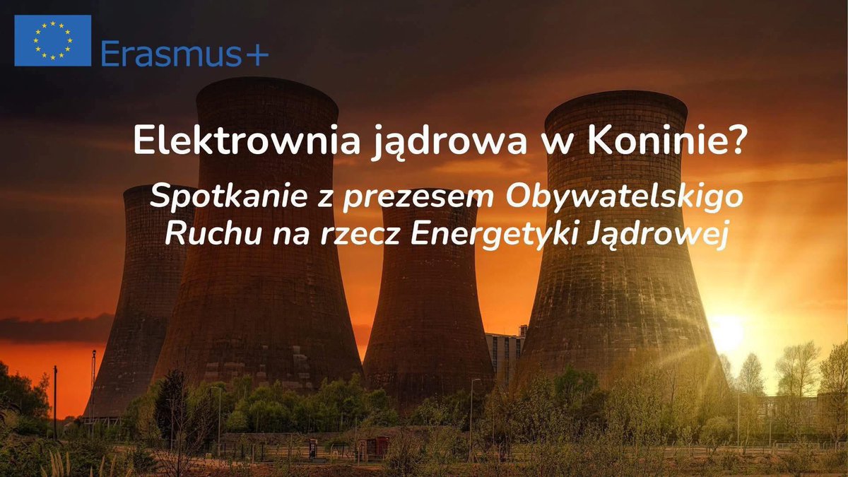 CyrylClub's tweet photo. ⚠️ Przypominamy o jutrzejszym spotkaniu z Prezesem Obywatelskiego Ruchu na Rzecz Energetyki Jądrowej Jerzym Lipką!

🔎 Tematem spotkania jest potencjalna budowa elektrowni jądrowej w Koninie.

⏰ Spotkanie odbędzie sie o godzinie 18:00 w Cyryl Club. https://t.co/TwtXdCoTMG