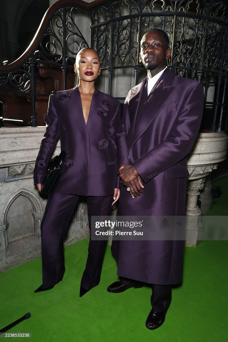 Mr Eazi &amp; Temi Ajibade at Casablanca Womenswear SS26 show for Paris Fashion Week🇫🇷