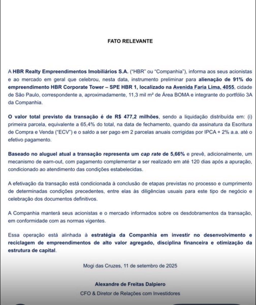 __viajero's tweet photo. #HBRE3
Imóveis vendidos no último trimestre:
477mm
319mm
110mm
54mm
Endividamento vai cair MUITO
Ainda possui MUITOS imóveis (apenas um dos shoppings vale mais de 500mm)
E quanto vale a empresa na bolsa?
#b3 #SmallCaps #investimentos #imob https://t.co/VqeZqsSpLE