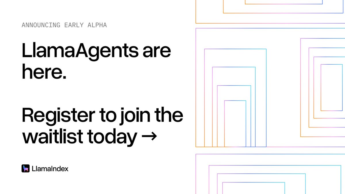 llama_index's tweet image. Build and ship document agents 10× faster 🚀

We have some great news! LlamaAgents are here, and we&apos;re opening it up to early access for a small group of users to start trying!

LlamaAgents help you deploy document agents with a single click! Automate document-centric tasks like…