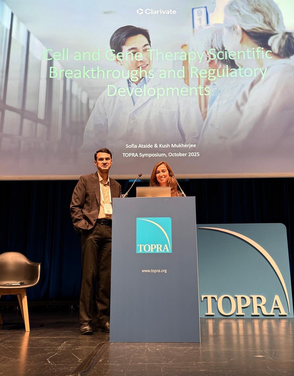 Thanks for joining our session on cell &amp; gene therapy regs at #TOPRASymposium! Missed it? Stop by Booth 17 to explore the new CRI AI Assistant &amp; chat with the Clarivate team.