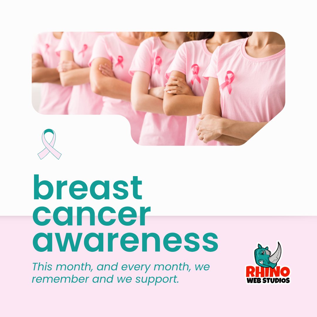 Rhino Web Studios, stand in support of all the fighters, survivors, and families impacted by breast cancer. 💗

Let’s raise awareness, show compassion, and keep hope alive—not just this month, but every month. 

#BreastCancerAwareness #RhinoWebStudios #HopeStrengthSupport