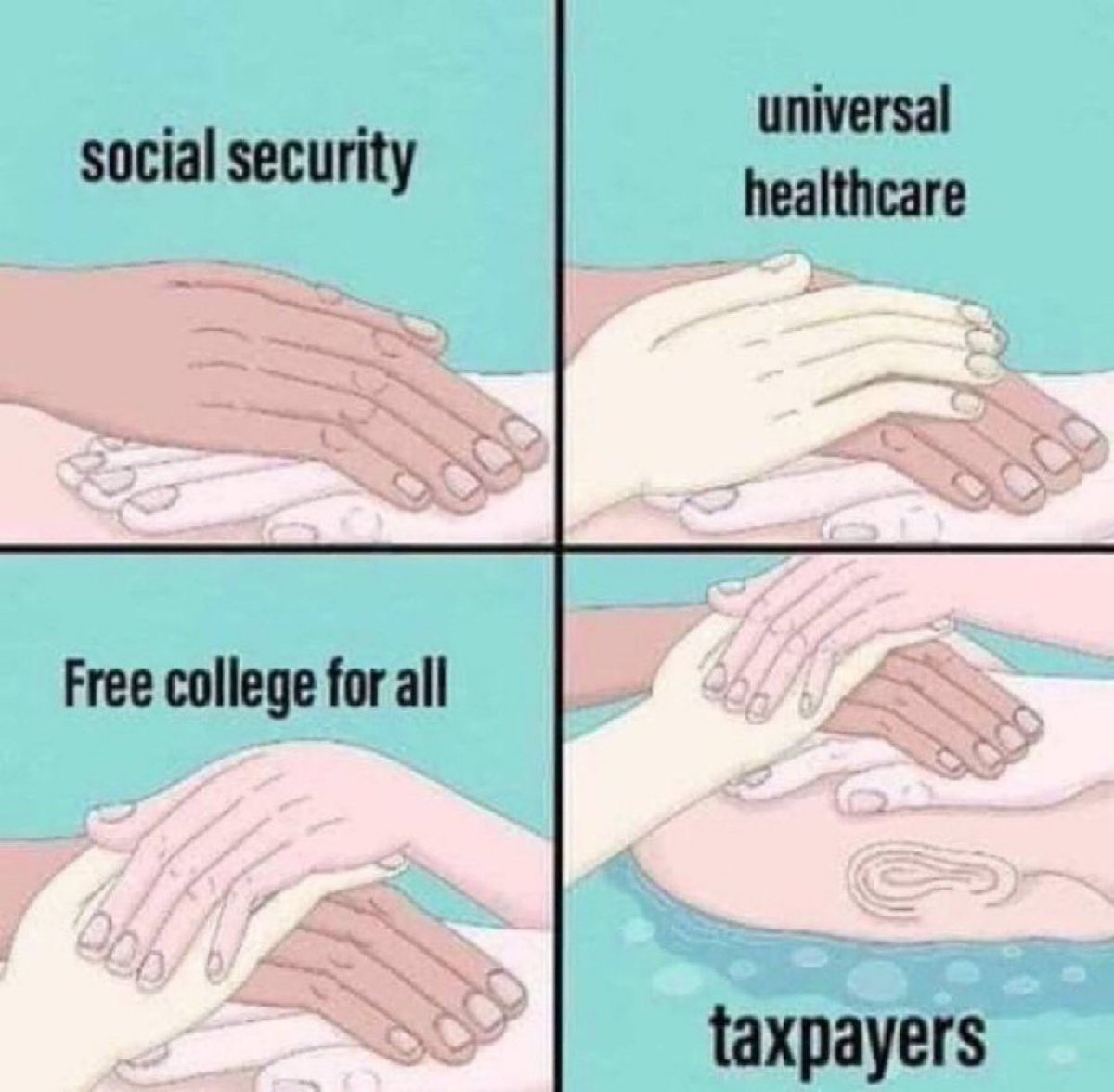 We pay a lot in taxes.

The issue isn’t a lack of taxation.

It’s excessive government spending.