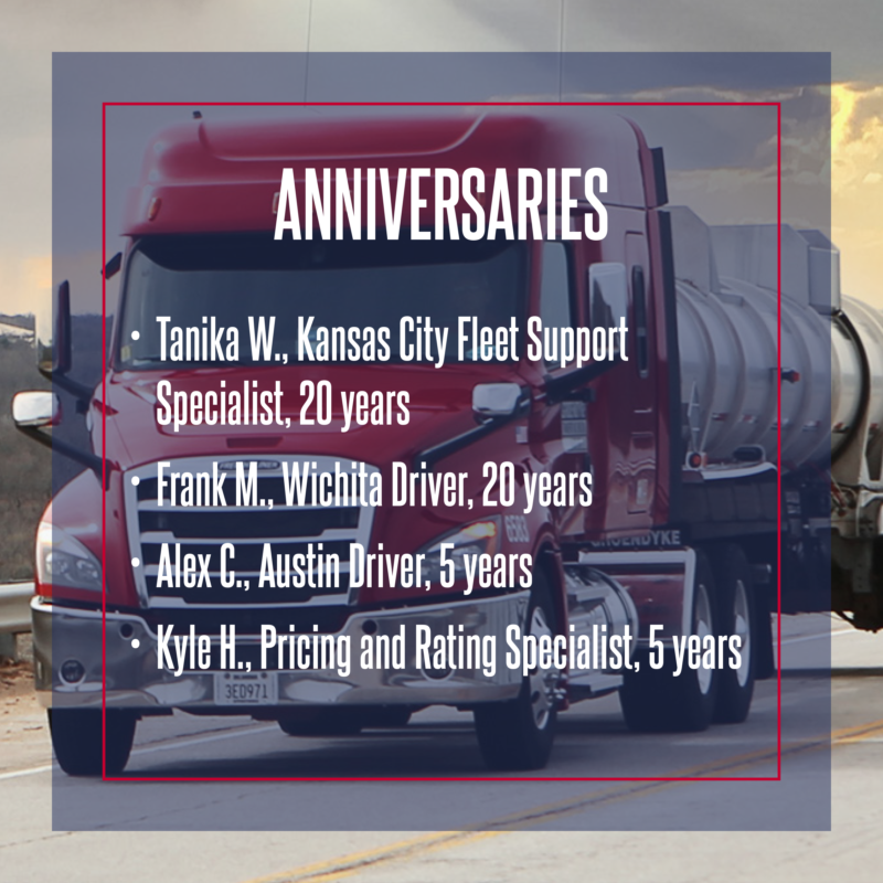 🎉It's time to celebrate these folks long tenures with Groendyke Transport.🎉

Together, they represent 50 years of Groendyke experience, and we couldn't be happier to have them as members of the team.

Congratulations!

#GroendykeTransport #Anniversaries