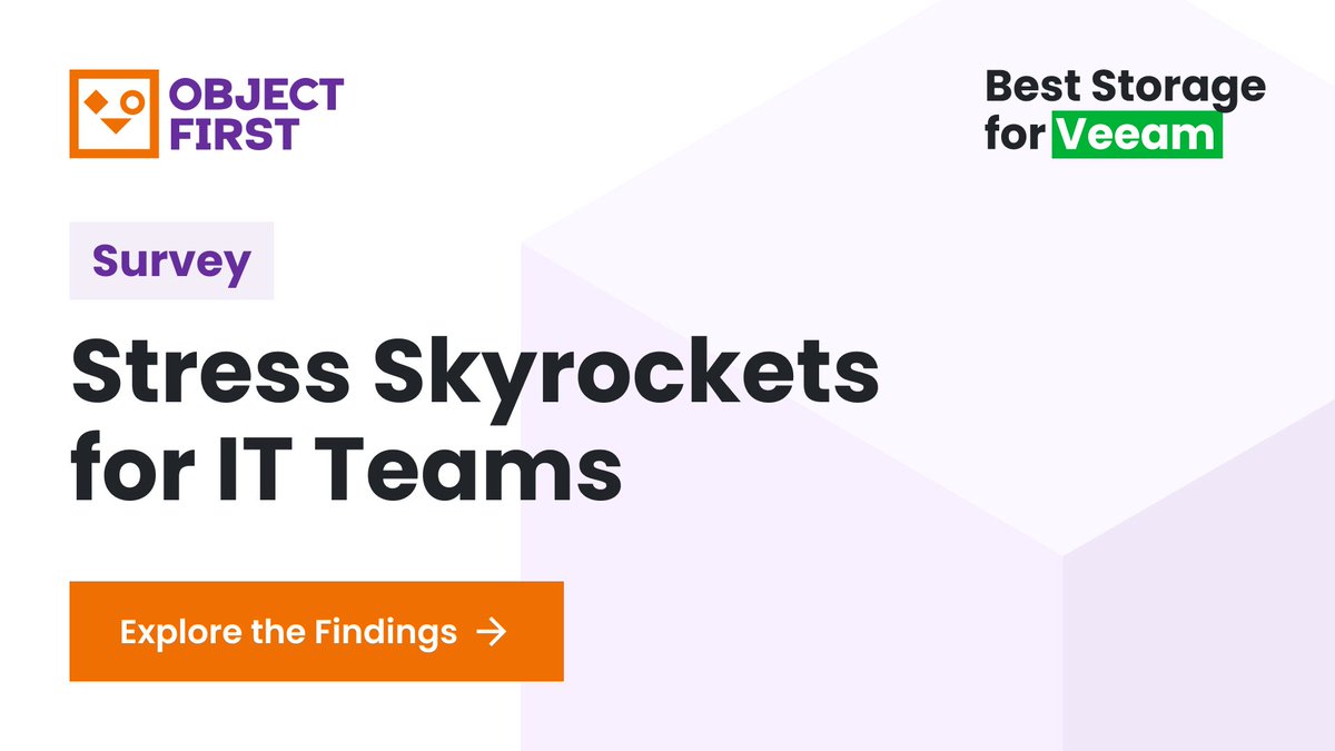 object_first's tweet image. @Object_First research reveals the strain on IT & cybersecurity pros:
📊 84% feel uncomfortably stressed by security risks
📊 78% fear personal blame after incidents
📊 59% have considered leaving their jobs
It’s time to support IT teams—with mental health resources & simpler…