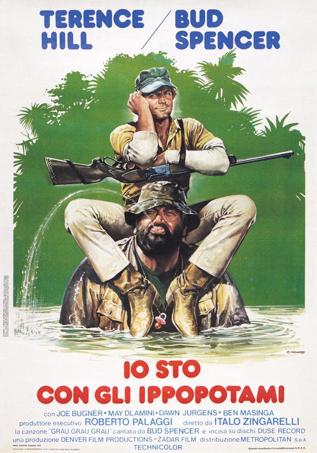 OneDayOnePoster's tweet photo. Póster 1333: IO STO CON GLI IPPOPOTAMI (1979) Por #RenatoCasaro 
 💔 RIP Renato Casaro 💔 https://t.co/IGGRkKsZEp