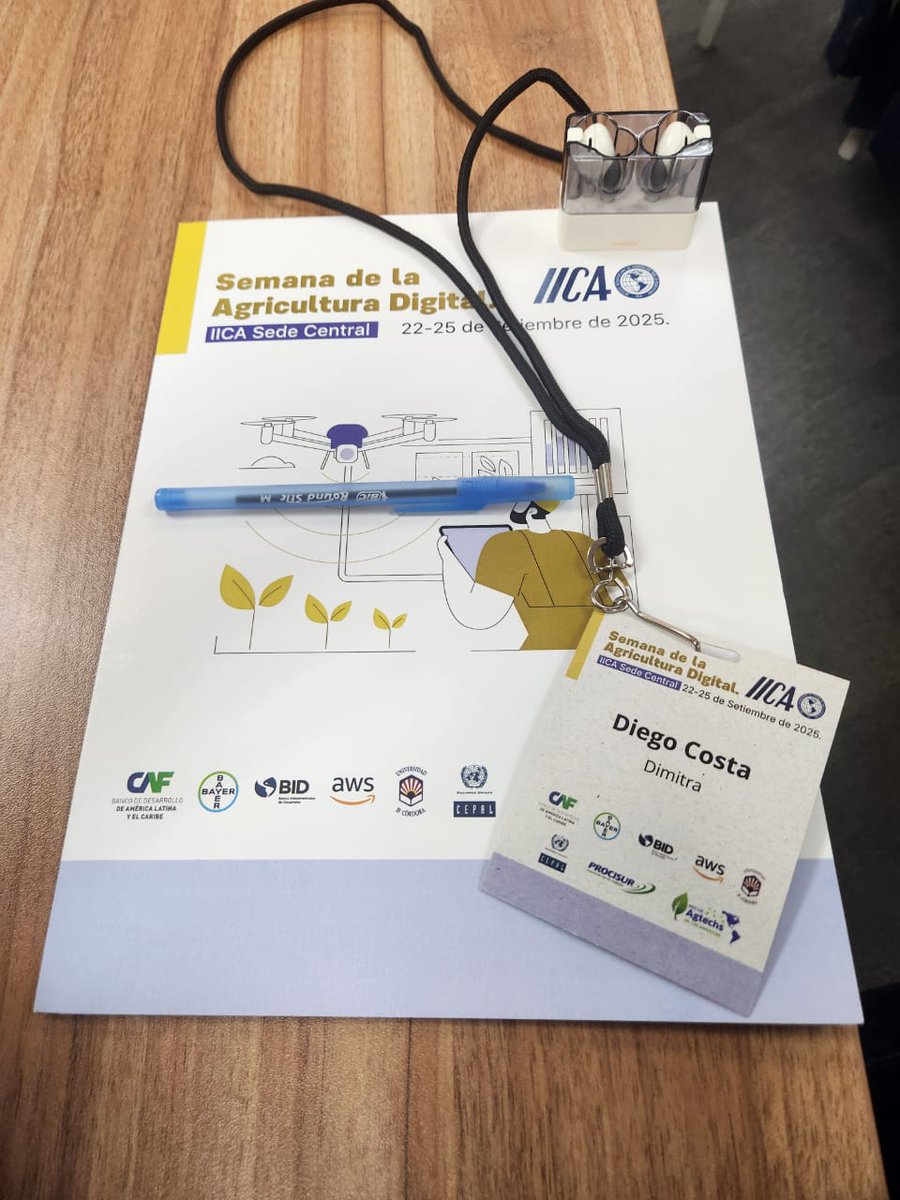 Dimitra_Diego's tweet image. Last week, I had the opportunity to join our friends from IICA at the Digital Agriculture Week. Companies and representatives from various countries came together to discuss how technology can solve problems. $DMTR
@IICAnoticias @dimitratech