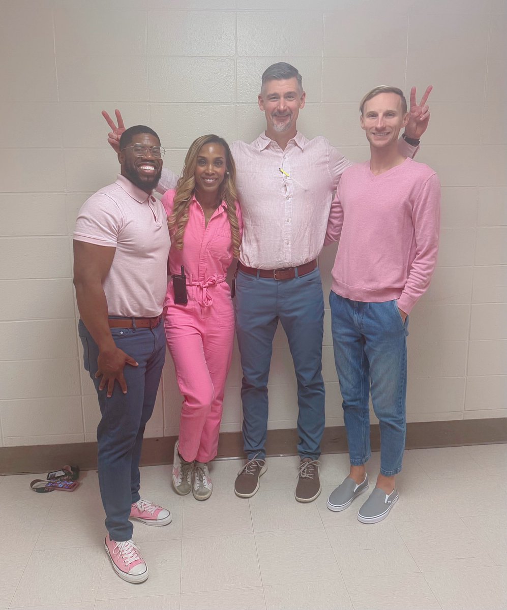 Hello, October! <a href="/SuttonCougars/">Sutton Cougars</a> are showing out in pink to kick off Breast Cancer Awareness Month and Homecoming week! I’ll never miss a chance to wear my favorite color! 🩷💚 #PinkOut #Homecoming2025 <a href="/VirgoEducator/">Matthew Bryant</a>