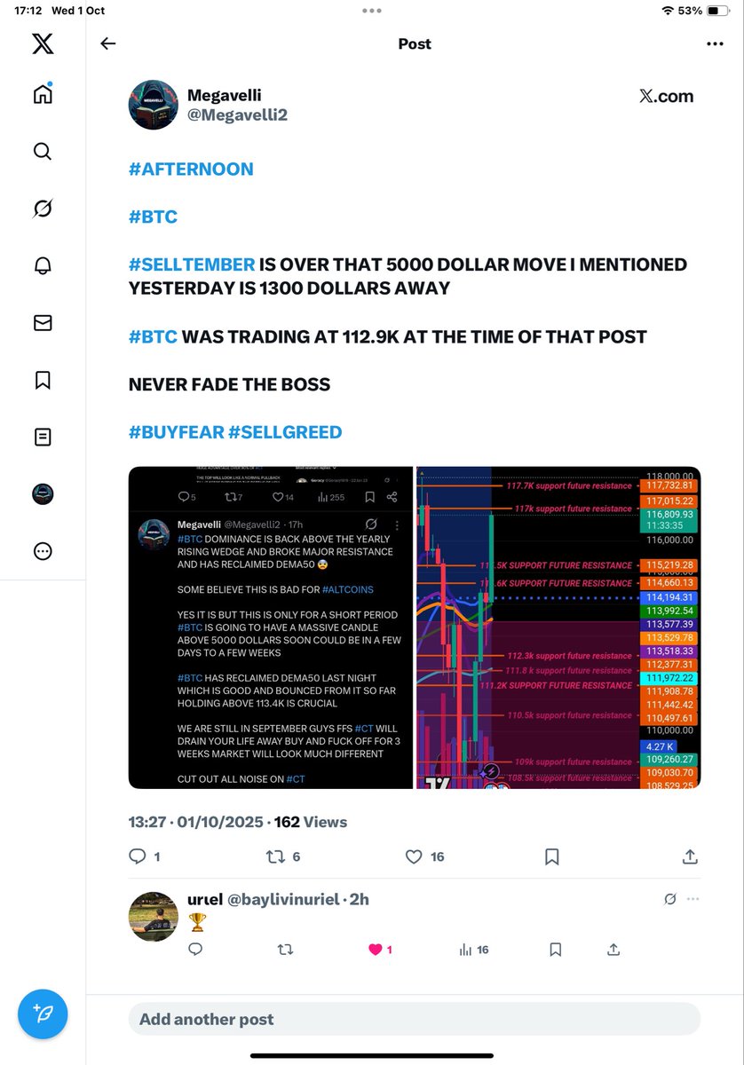 Megavelli2's tweet photo. #BTC 

$BTC JUST HIT 117.9K AND MY 5000 DOLLAR MOVE I PREDICTED YESTERDAY HAS OFFICIALLY BEEN HIT SOONER THAN EXPECTED 

THERES ONLY ONE MEGAVELLI 

ABSOLUTELY 🔨🔨🔨🔨IT 🎯🎯🎯🎯🎯🎯🎯🎯🎯🎯🎯🎯💥💥💥💥💥💥💥💥💥💥💥 https://t.co/aL98hONFIj