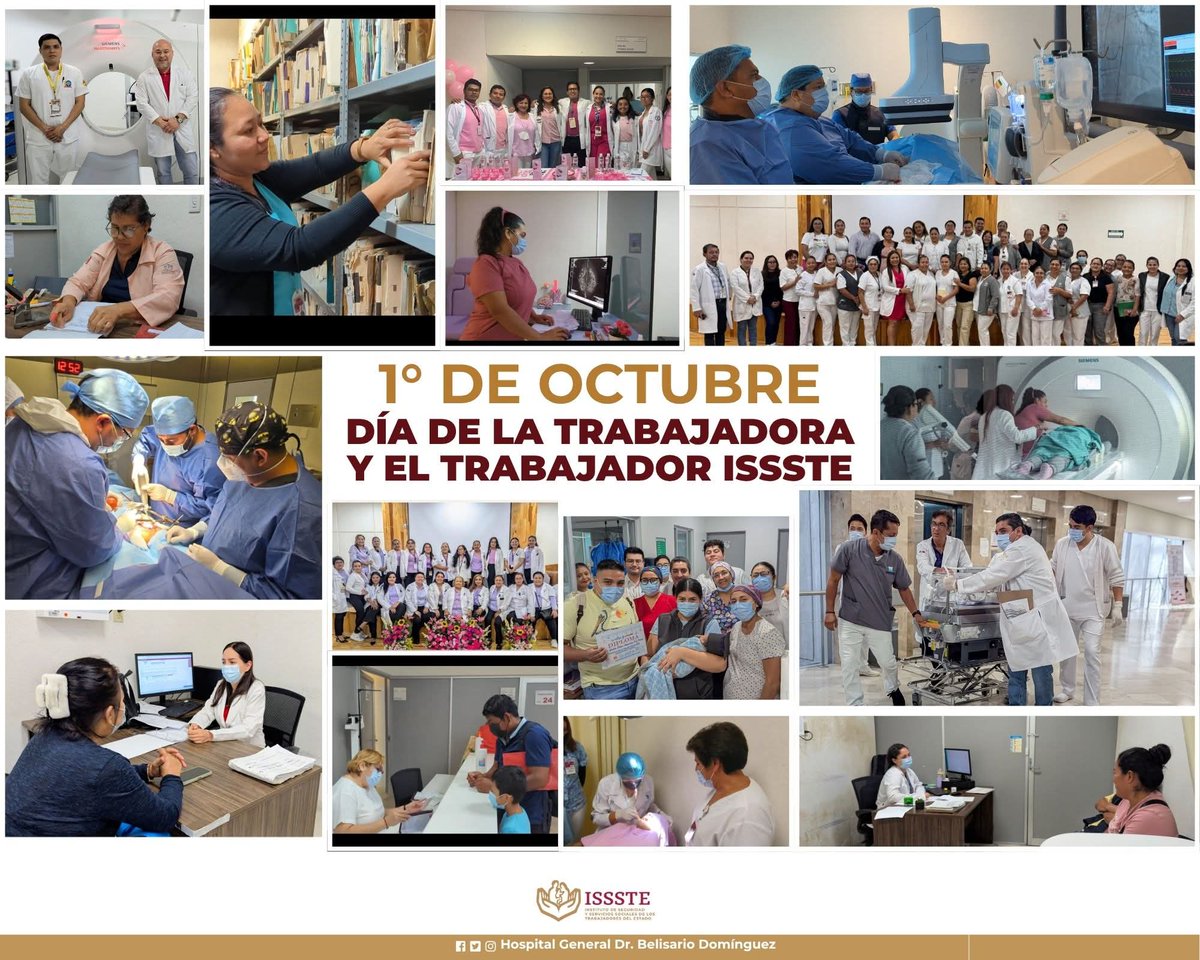 1° de octubre | Día de la Trabajadora y el Trabajador del ISSSTE

Nuestro reconocimiento a todo el personal ISSSTE que conforma nuestro instituto, cuya labor cotidiana hace posible brindar atención y bienestar a la derechohabiencia.

 ¡Felicidades!

#ISSSTE #ISSSTEChiapas