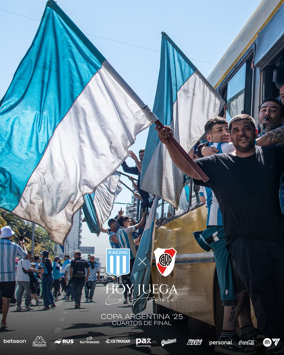 RacingClub's tweet photo. ¡EN CUALQUIER CANCHA QUE JUEGUES VOY CON VOS! 🩵👊🏻 https://t.co/lq4dYbBYdo