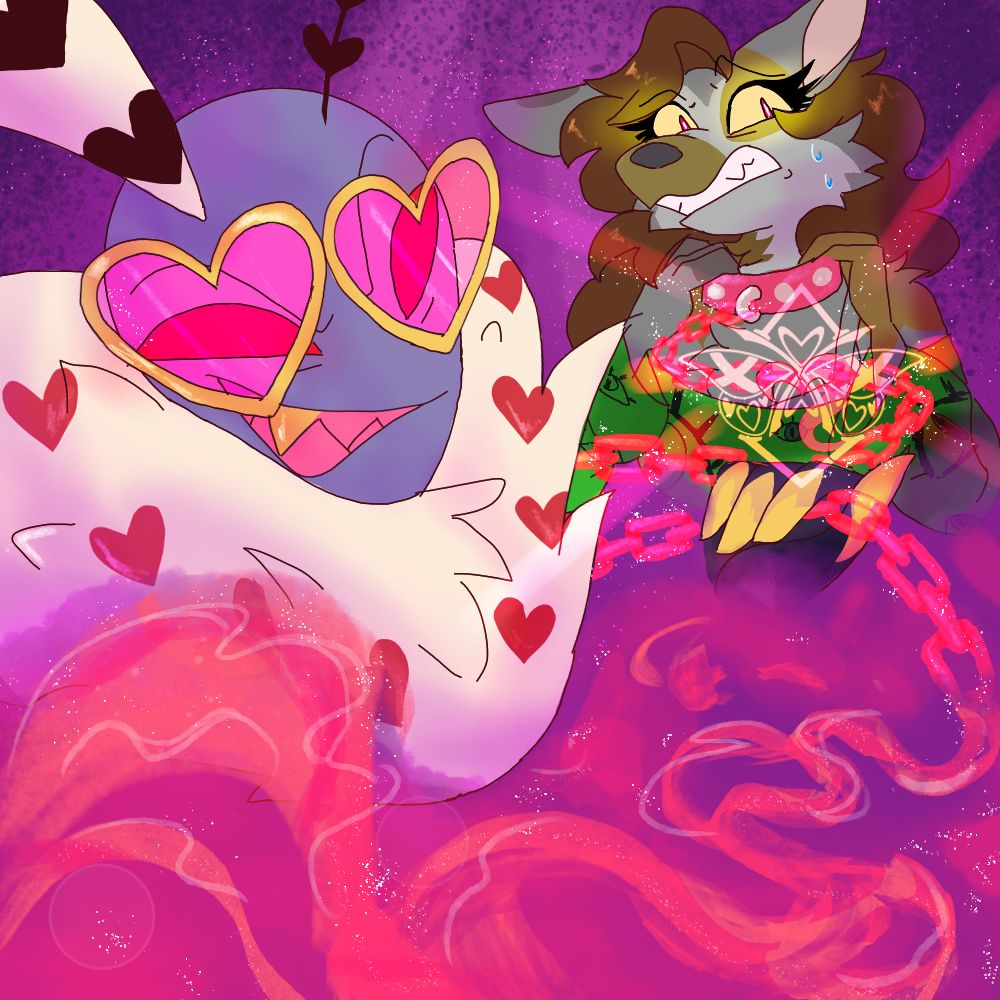 beanie_bubble's tweet photo. I hope this shows how Maybelle is owned by Val not by a soul contract but through a Magic sigil placed on her fur.

Day 3 -  soul/chains

"Someone had be shown how magic really works😈"

#Haztober2025 #Hazbinseason2 #Valentino #OC #Countdown #hazbinhotel https://t.co/WnpluoiLJJ