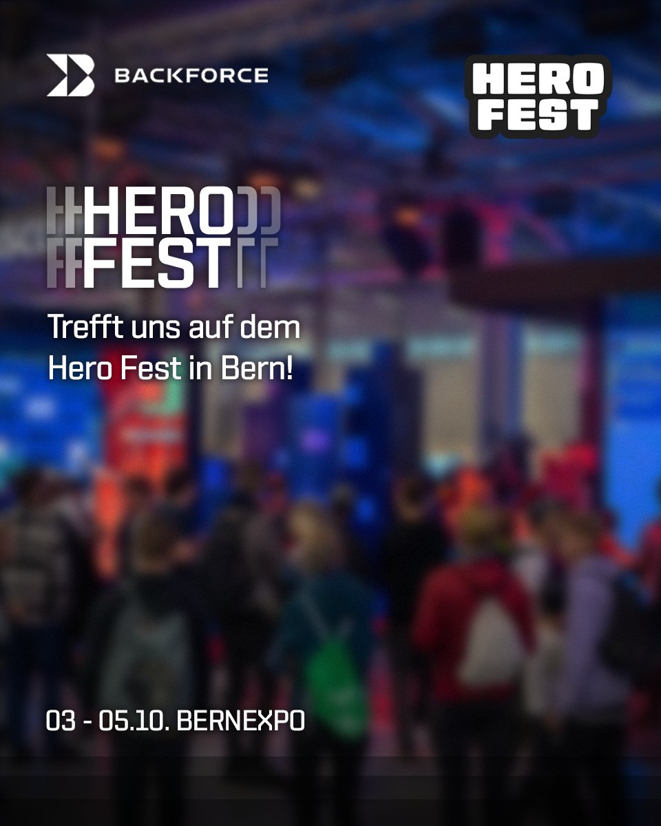 Backforce_gg's tweet image. Wir sind auf dem HeroFest 🎉
Kommt uns Besuchen und setzt euch 🪑