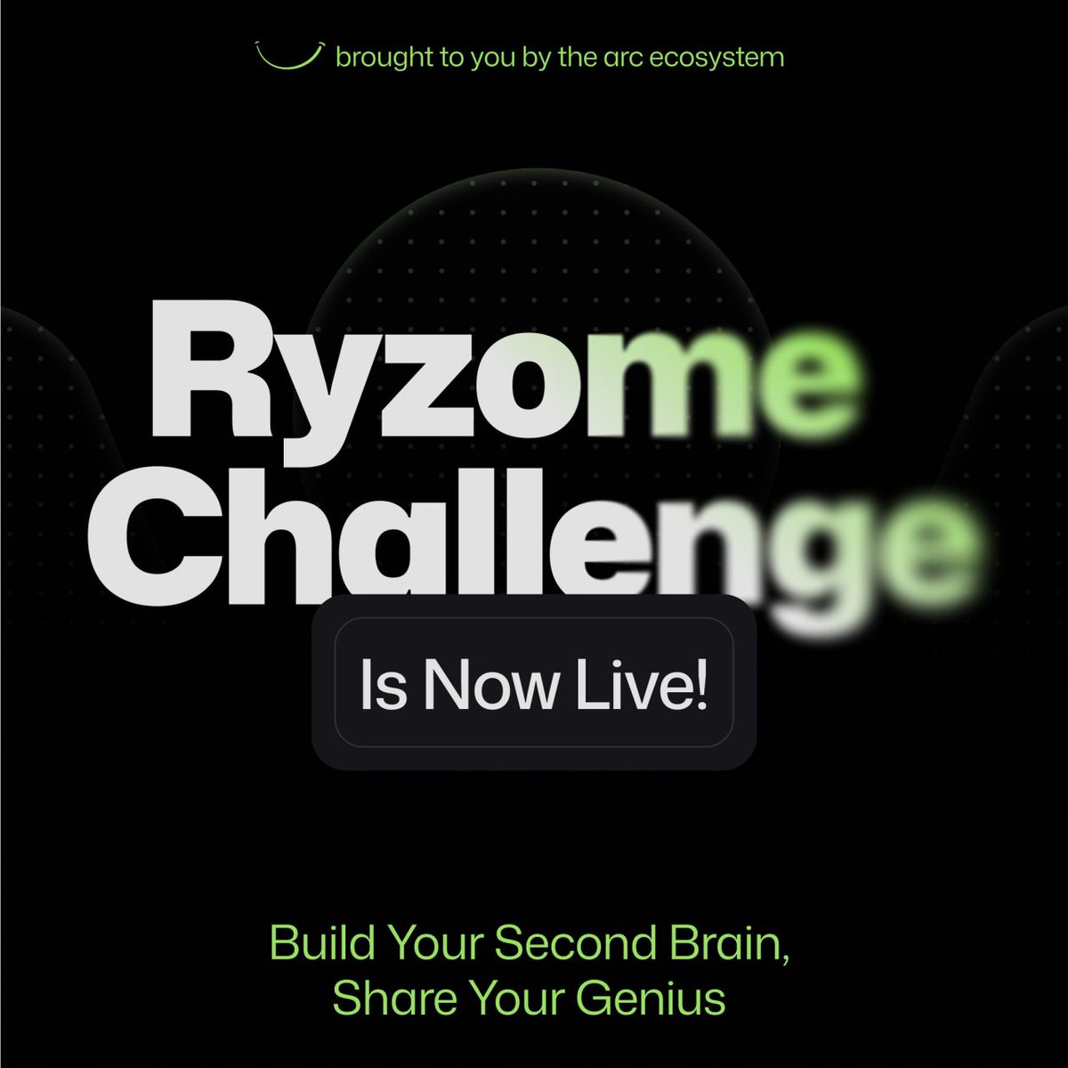 It's CHALLENGE TIME

Publish your best Ryzome canvases and compete for engagement both on-platform and across socials to be in for a chance to win! 

ryzome.ai/challenge

⏰ 14 days 🪙 250,000 ARC prize pool 

#RyzomeChallenge