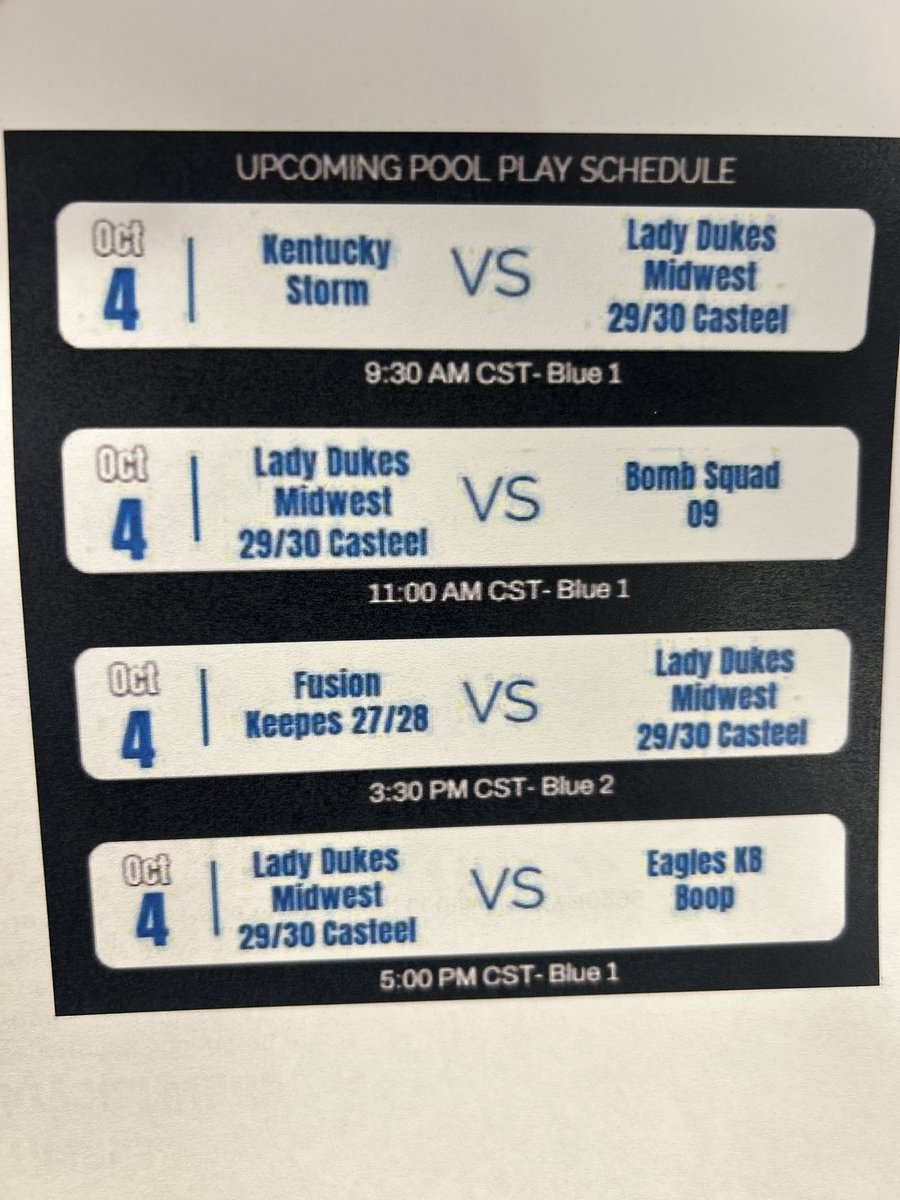 Ash_casper97's tweet photo. Excited to play this weekend in the Play for Kate tournament at Deaconess Park.  Here is our schedule for the weekend, come out and watch us! https://t.co/vt3cnpSkGZ